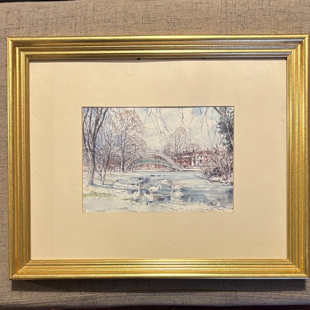 Suspension Bridge Print by Bernard West